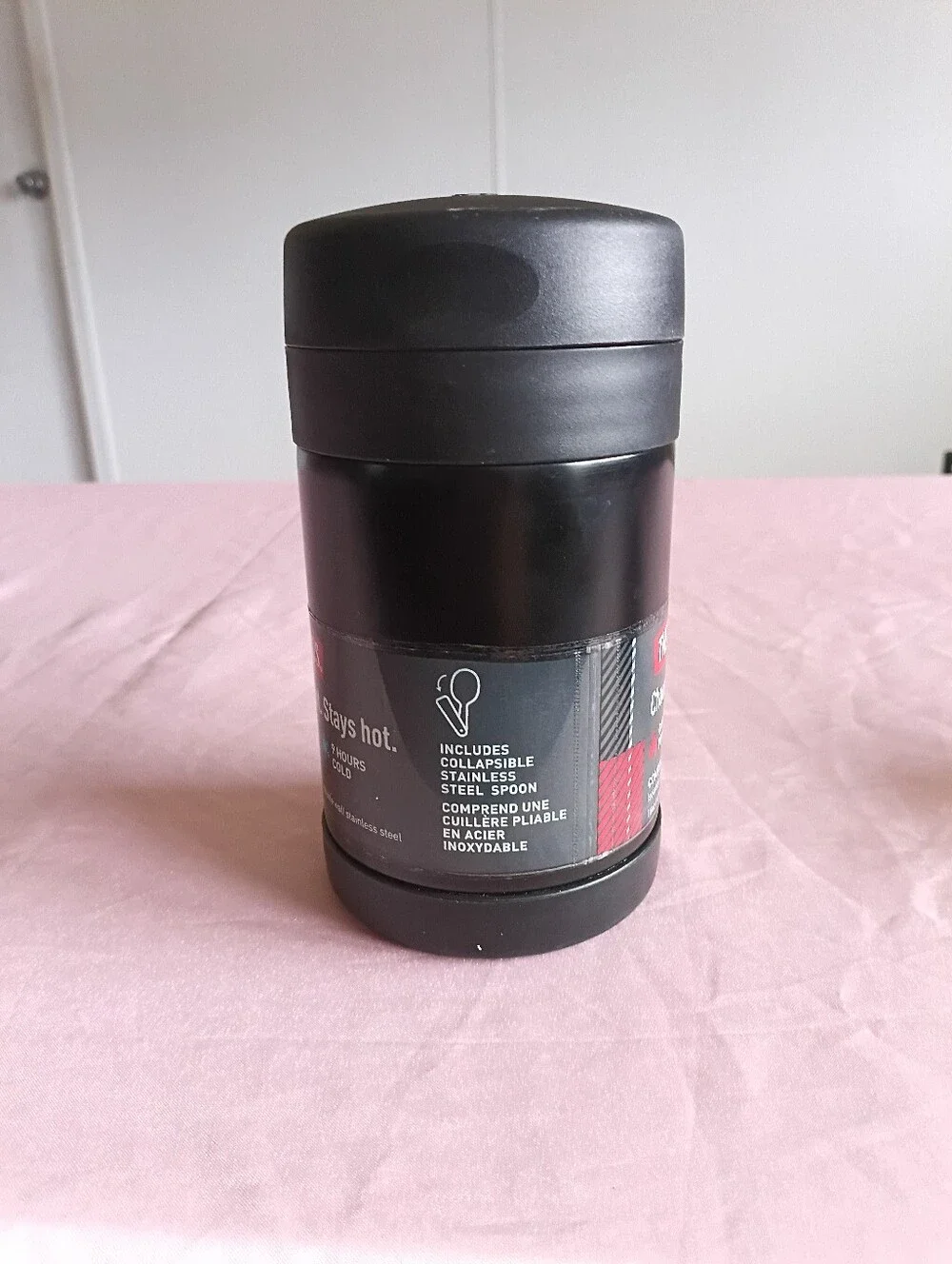 THERMOS Vacuum Insulated Stainless Steel Double Wall Food Jar with Spoon 16oz